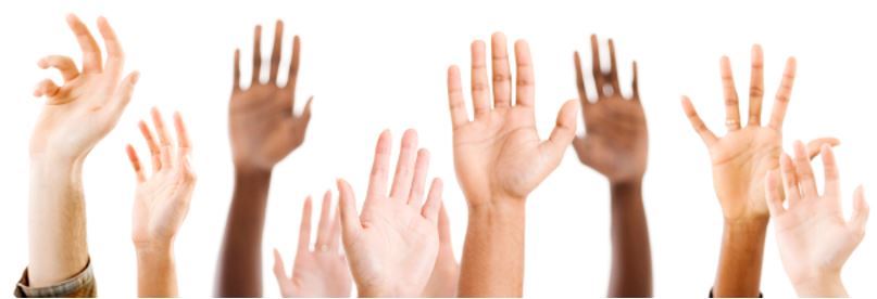 Volunteering hands image